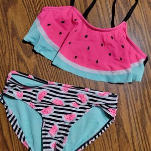 Justice girls watermelon bikini swimsuit 2-piece size 8